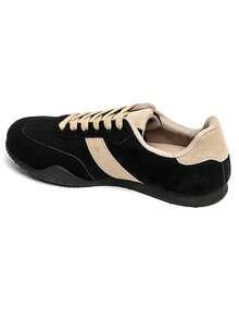 Baskets rétro mixte 9010 – Sneakers en daim avec semelle fine, style vintage et déclinaisons moderne - 黑色 - 查看 4