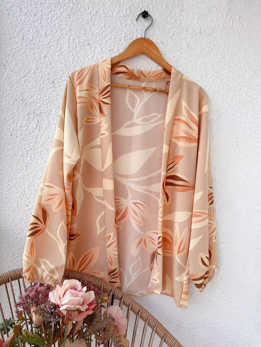 Dune Cardigan Kimono - 卡其色圖案 - 查看 1