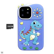 Neues Dinosaurier Kinder Smartphone Spielzeug, 2,8 Zoll HD Touchscreen Lernspielzeug mit 18 Spielen & Musikplayer, 32GB Speicher + stoßfeste Doppelhülle, bestes Halloween- und Ostergeschenk für 3-8 Jahre alte Jungen & Mädchen