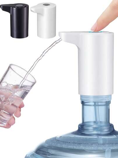 1 dispensador de água para garrafa d'água, cabo de carregamento USB de cortesia, tubo de água de silicone, bomba d'água elétrica portátil com carregamento USB, bomba para garrafa d'água doméstica, cozinha, sala de estar, escritório e camping