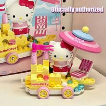 Sanrio 花车游行系列积木套装 - 学生益智玩具、生日礼物、Hello Kitty 和 Kuromi 积木；Sanrio 的可爱超级明星邀请您一起来（日光浴 - Hello Kitty） - 彩色 - 查看 7