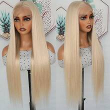 360 Full Lace Front Wig For Women Ginger Orange Long Straight Hair Wigs Pre Plucked Hairline Heat Resistant Fiber Soft Dark Orange Colored Wig Glueless Free Part HD Lace Natural Look Full Lace Synthetic Hair Replacement Wigs For Women & Men All Ethnicities, Party & Daily Wear 180% Density 30 Inch - 金色 - 查看 3