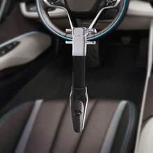 Car Steering Wheel Anti-Theft Alarm Lock Black - Black - View 2