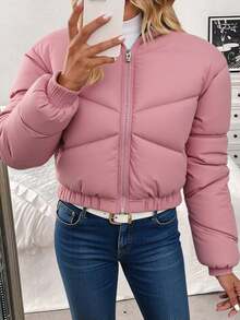 chaqueta abrigo chamarra para mujer - Morado - Ver 4