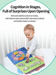 Baby's First Farm Recognition Book - Tear & Stick Hook And Loop Cloth Book, Infant Early Education Tear Book To Recognize Animals And Food, Develop Observation And Thinking Skills, Great Gift For Halloween, Christmas, Thanksgiving