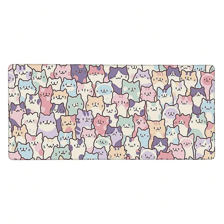 1 Large Cartoon Cat Gaming Mouse Pad Available In 5 Sizes