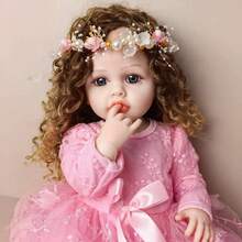 20 Inch/50cm Vintage Doll, Realistic And Soft Touch 3D Skin, Exquisite Painting, Handmade Hair Transplant, Vinyl Doll, Suitable As A Gift For Children's Birthdays, Christmas/New Year - Nhiều màu - Xem 1