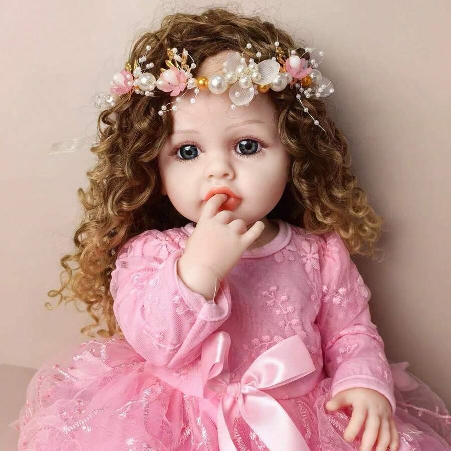 20 Inch/50cm Vintage Doll, Realistic And Soft Touch 3D Skin, Exquisite Painting, Handmade Hair Transplant, Vinyl Doll, Suitable As A Gift For Children's Birthdays, Christmas/New Year - Nhiều màu - Xem 1