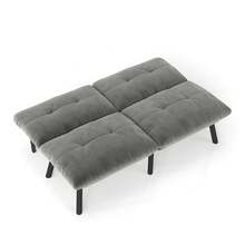 Chaise Lounges - Gray + Foam + Iron + Metal + Velvet + Foam - View 3
