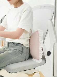 1 pernă decorativă în formă de fundă, pernă cu fundă din dantelă roz, pernă de canapea cu design drăguț și fundă, potrivită pentru decorarea zilnică, Halloween, Crăciun