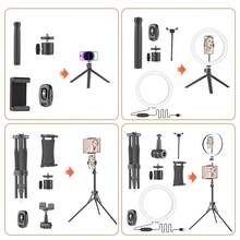Il kit completo per selfie da 12 pollici per fotografia e videografia con funzione selfie su treppiede e mini treppiede è portatile e versatile, perfetto per tutte le tue esigenze di fotografia e videografia.