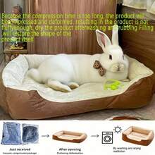 SUNFIONA Cozy Bunny Bed, Extra Large Guinea Bed Mat, Small Animal Snuggle For Rabbits, Hamsters, Squirrels & Guinea - Machine Washable Pet Bed, Soft Warm Winter Sleeping Pad