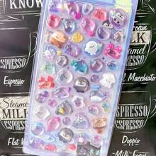 Stickers Cute 8-Piece Set 3D Reward Stickers Glitter Girl Decorative Stickers For Mobile Phone Decoration DIY Notepad With Sticky Handicraft Supplies Gifts