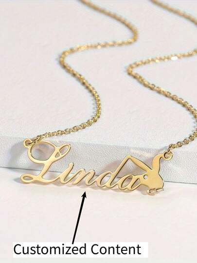 Customized Rabbit Pendant Necklace - Personalized Gift, Elegant Minimalist Style, Perfect For Daily Wear