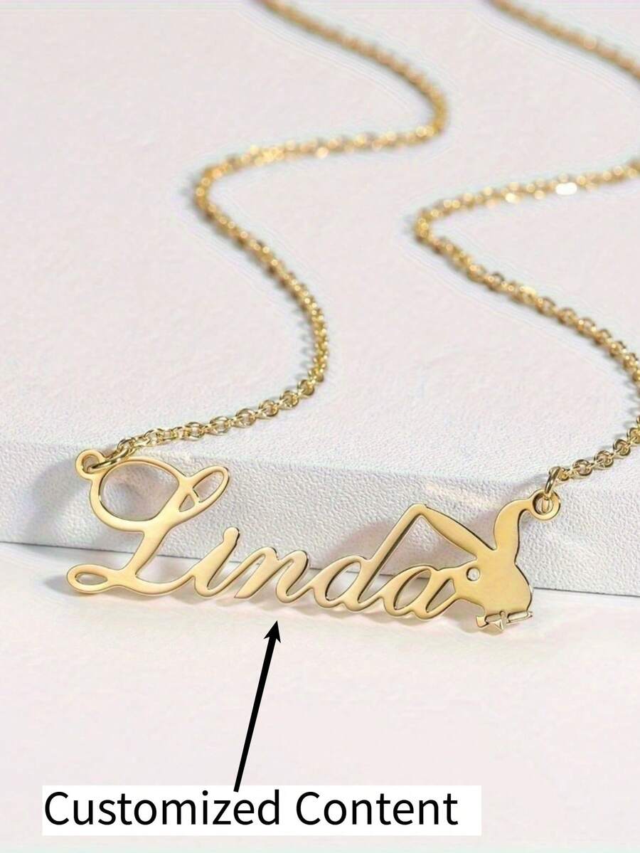 Customized Rabbit Pendant Necklace - Personalized Gift, Elegant Minimalist Style, Perfect For Daily Wear