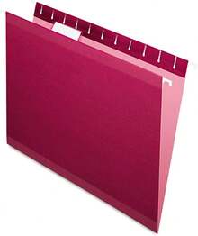 Almacenamiento de archivos  Pendaflex 1/5 carpetas colgantes Paquete con 25 unidades 4152 1/5 BLU - Burdeos - Ver 9