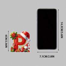 1pc 2D Flat Acrylic Christmas-Themed Decorative Hanging Ornaments, Christmas 26 English Letter Decorative Hanging Ornaments, Christmas Keychains, Schoolbags And Christmas Tree Decorative Hanging Ornaments, Christmas Car Hanging Ornaments - No Electricity Required - Are Perfect Gifts For Christmas, Thanksgiving, New Year, Birthday And St. Patrick's Day Home Decor Christmas Decorations Room Decor