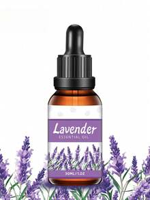 1 pièce flacon de 100% huile essentielle de lavande pure 30ml/1 pièce once liquide - convient pour les diffuseurs d'aromathérapie, les humidificateurs, la méditation - fabrication de bougies DIY avec une fragrance apaisante convenant aux hommes et aux femmes, emballage thème végétal avec compte-gouttes, cadeau de Noël et du Nouvel An - Différents parfums - Voir 14
