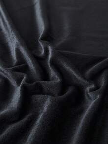 1pc Black Velvet Fitted Sheet Warm Soft Solid Fuzzy Fitted Sheet King Queen Full Twin Size, Luxury Super Soft Cozy Comfy Bottom Sheet With 11.8" Deep Pocket,Suitable For Fall Winter And Spring, No Pillowcases Autumn And Winter Warm Mattress Protection, Deep Pocket, Bed Sheet - Black - View 8