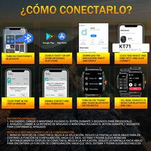 EIGIIS Smartwatch para hombres de 1,96 pulgadas, resistente al agua 3ATM, duradero, smartwatch deportivo con batería de 430mAh, monitoreo del sueño, función de llamada al aire libre, compatible con iOS y Android - Negro - Ver 10