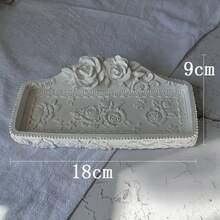 Jewelry Display Stand Gypsum Rose Vintage Jewelry Tray Holder Organizer Necklace Photography Prop - Multicolor - View 16
