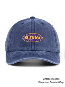 1pc Unisex BAWw Embroidered Baseball Cap Golf Dad Hat, Back To School Vintage Adjustable Washed Distressed Baseball Cap, Suitable For Baseball Games - Black - View 16