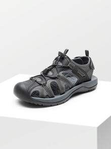 Men's Sandals Closed Toe Outdoor Sport Athletic Hiking Water Beach Comfortable Casual Summer Sandal Shoes - màu đen - Xem 1