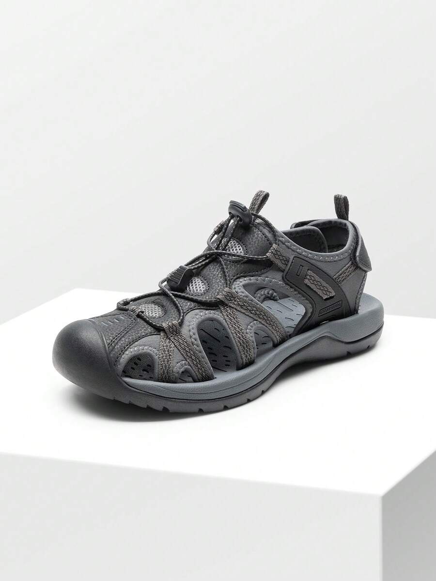 Men's Sandals Closed Toe Outdoor Sport Athletic Hiking Water Beach Comfortable Casual Summer Sandal Shoes - màu đen - Xem 1