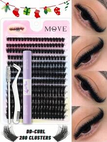 560PCS 60D/80D Curl Natural Lash Clusters – 0.31inch–0.63inch Wispy Individual Eyelash Extensions, Faux Mink Fluffy Cluster Lashes, Soft & Lightweight Reusable False Eyelashes, DIY Lash Kit For Everyday Wear, Party, Wedding, Christmas, Valentine's, Halloween, Thanksgiving & Birthday Gifts, Beginner-Friendly & Quick 3s Application - Hồng - Xem 13