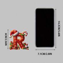 1pc 2D Flat Acrylic Christmas-Themed Decorative Hanging Ornaments, Christmas 26 English Letter Decorative Hanging Ornaments, Christmas Keychains, Schoolbags And Christmas Tree Decorative Hanging Ornaments, Christmas Car Hanging Ornaments - No Electricity Required - Are Perfect Gifts For Christmas, Thanksgiving, New Year, Birthday And St. Patrick's Day Home Decor Christmas Decorations Room Decor