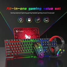 Juego de 4 piezas T-WOLF TF810 con teclado de juego con cable, ratón, auriculares y iluminación - Multicolor - Ver 6