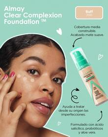 Almay Base de Maquillaje  Clear Complexion - Buff - Ver 1