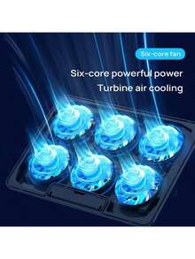 Lenovo ZJA8 Laptop Stand Laptop Cooler Highly Powerful Cooling Full Coverage Stable And Stable Adjustable Wind Speed Cool Design Strong Compatibility Low Noise Design Six Adjustable Speeds Suitable For Office And Gaming Black - Black - View 6