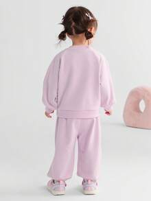 Balabala Conjunto de 2 piezas para niña con estampado de dibujos animados, nueva colección otoño 2025 - rosa - Ver 3