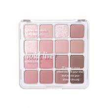 HOLD LIVE 16-Color Eyeshadow Palette, Matte, Shimmer, Glitter Textures, Includes Blush, Blue Eyeshadow - H02 - View 8