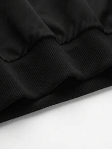 Teen Boys Hooded Sweatshirt, Y2K Style Long Sleeve Sweatshirt, Suitable For Older Children And Teenagers. Simple And Fashionable, Perfect For Casual Daily Wear, Suitable For Spring, Autumn, And Winter. - Black - View 5