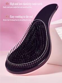 1pc New Curling Brush, 2025 Latest Wild Boar Fleece Styling Brush, Curling Brush, Suitable For All Styles And Women Curling Boys Valentine's Day Heart Shaped Women's Valentine's Day T-Shirt Valentine's Day Heart Shaped Decorative Knitwear