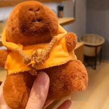 Đồ chơi nhồi bông hình chuột lang Capybara đáng yêu, mềm mại và bền | Thiết kế áo hoodie màu xanh lá cây đáng yêu dành cho chó và mèo cỡ nhỏ đến trung bình - Người bạn đồng hành hoàn hảo cho thú cưng & Phụ kiện trang trí, Chất liệu Polypropylene - Nhiều màu - Xem 9