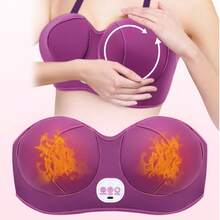 Hailicare 3-Speed Vibration Tourmaline Heating Breast Massager, Suitable For Winter, Great Gift For Christmas, New Year, Christmas Eve, For Girls And Yourself - Dark Purple - View 2