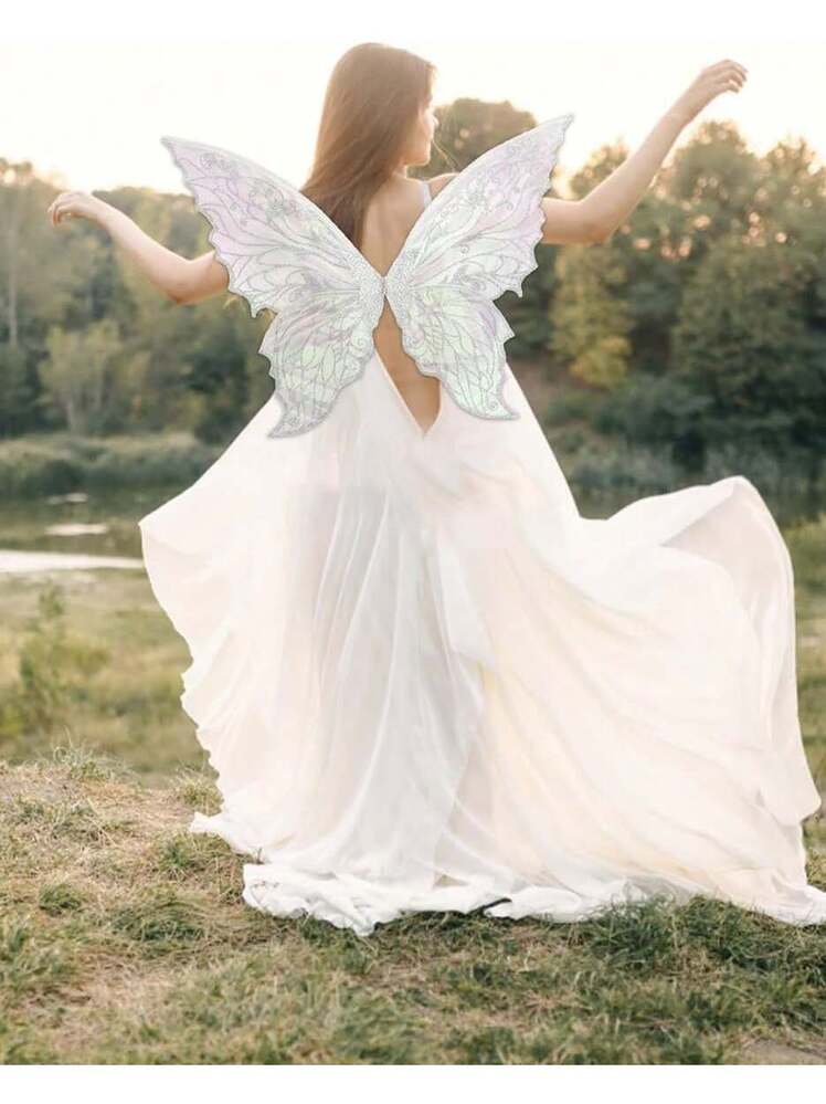 white fairy dress with wings Angel Tutu Dress: White Fairy Costume with Wings