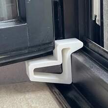 1 Heavy-Duty Plastic Door Stop And Window Wedge - Adjustable Angle, Door/Window Stop, Space-Saving Design, Easy Installation, With Adhesive/Screw Fixation, Suitable For Home, Office, Bathroom, Kitchen - White - Collision Safety Device (No Tools Required), Home Organization, Minimalist Accessories, Compact Design, Sturdy Structure, Adhesive Installation, Office Supplies, Home Decoration