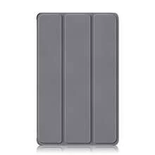 适用于 Tab M8 第四代 8.0 英寸 2023 款 Gen 4 TB-300FU TB-300XU 的智能折叠支架 PU 皮革保护套，平板电脑保护壳，硬塑料后盖 - 灰色 - 查看 5