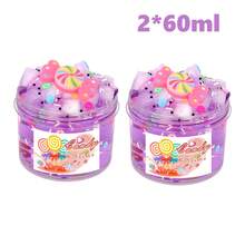 60ml Crystal Mud Slime With Cute Accessories And Soft Clay, Transparent Sticky Liquid, Slime Party Sensory Stress Relief Toy, Great Christmas Slime Activater, Slime>Mini, Slime Jelly