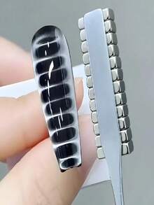 12 件装美甲猫眼强力效果微型磁铁美甲鳄鱼纹理磁力棒 UV 凝胶抛光猫眼渐变棒美甲棒，美甲用品，美甲工具，美甲工具，返校，指甲，按压式指甲美甲工具，朋友礼物，女性礼物，万圣节用品，旅行用品，圣诞节用品 - 彩色 - 查看 7