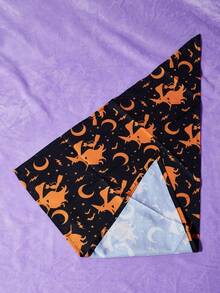 Terrifying Halloween Pet Bandana With Pumpkins Ghost Pattern Pet Kerchiefs,Adjustable Jack-O'-Lantern Theme Pattern Printing Dog Triangle Bibs Scarfs,Suitable For Small To Medium Dogs And Cats - Soft Polyester, Machine Washable