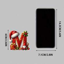 1pc 2D Flat Acrylic Christmas-Themed Decorative Hanging Ornaments, Christmas 26 English Letter Decorative Hanging Ornaments, Christmas Keychains, Schoolbags And Christmas Tree Decorative Hanging Ornaments, Christmas Car Hanging Ornaments - No Electricity Required - Are Perfect Gifts For Christmas, Thanksgiving, New Year, Birthday And St. Patrick's Day Home Decor Christmas Decorations Room Decor