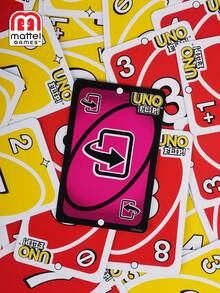 Mattel 1 件美泰官方授权 UNO 卡牌，休闲派对风格，UNO 翻牌！桌游卡牌，家庭派对游戏之夜，多人派对互动，乐趣十足，双面卡片设计，适合 2-10 名玩家，家庭派对礼物，节日礼物，圣诞节，万圣节，生日礼物 - 紫色 - 查看 6