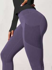 Soyun 女士秋冬三件套瑜伽服网眼侧袋修身高弹力运动休闲日常健身房 - 彩色 - 查看 6