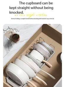 1 pieza de estante extensible para cajón de cocina, diseño deslizante ahorra espacio, con estante ajustable para tapas de ollas, puede almacenar eficientemente la vajilla en encimeras y armarios, árbol de Navidad, copo de nieve, alce