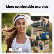 4 Pieces Of Women's Elastic Wide Headbands - Solid Color Headscarf Style, Elastic Yoga And Exercise Straps - Black, Gray, White, Pink - Comfortable And Supportive Of An Active Lifestyle, Yoga Headbands | Casual Headwear | Elastic Fabric - 彩色 - 查看 8